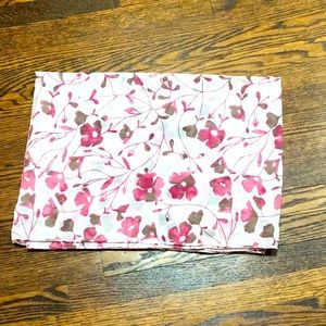 Pink and Grey Floral Scarf
